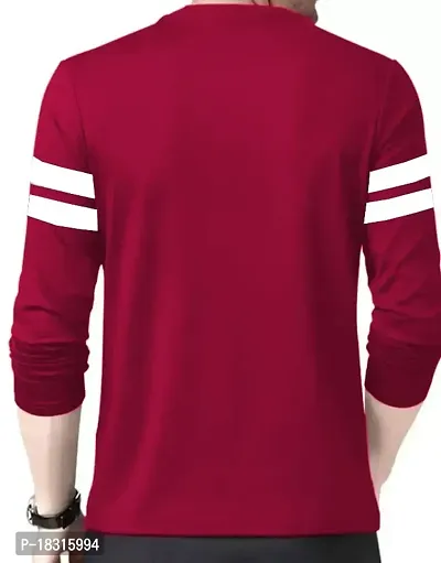 Maroon Cotton Tshirt For Men-thumb2