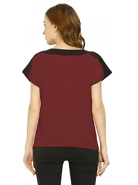 HEATHEX Women's Regular Funky Plain Cotton T-Shirt-thumb1