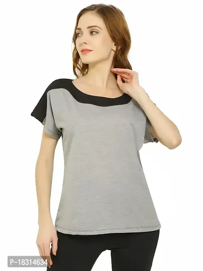 HEATHEX Women's Regular Funky Plain Cotton T-Shirt