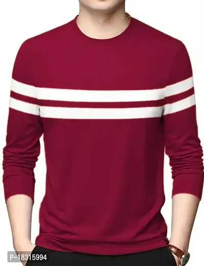 Maroon Cotton Tshirt For Men