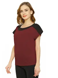 HEATHEX Women's Regular Funky Plain Cotton T-Shirt-thumb2