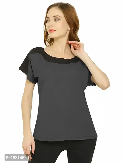 HEATHEX Women's Regular Funky Plain Cotton T-Shirt