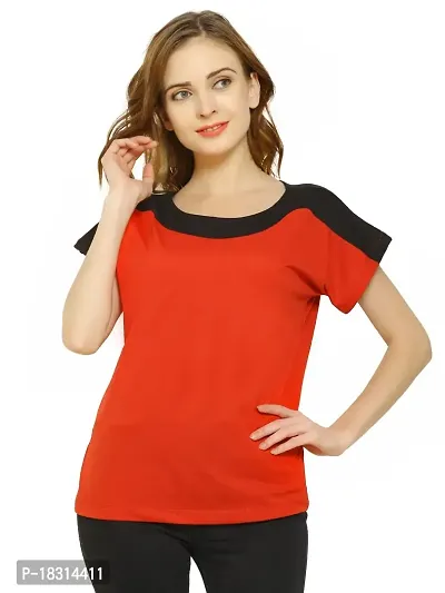 HEATHEX Women's Regular Funky Plain Cotton T-Shirt