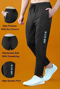 HEATHEX Men's Soft Poly Interlock 4 Way Spandex Stretchable Lycra Sports Trackpants with Zipper Pocket-thumb4