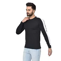 Mens Shoulder Panel Regular Fit Cotton Blend Full Sleeve T-Shirt-thumb2