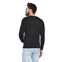 Mens Shoulder Panel Regular Fit Cotton Blend Full Sleeve T-Shirt-thumb3