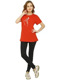 Korean Cross Finger Heart Regular Fit T-shirt for Womens-thumb4