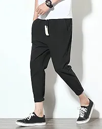 Classic Polyester Solid Track Pants for Men-thumb1