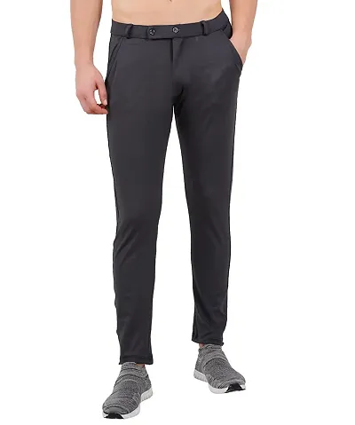 Stylish Cotton Spandex Solid Casual Trouser For Men