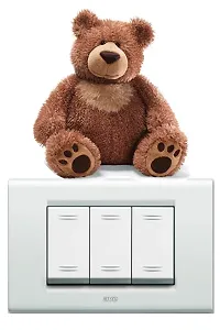 Pixel Print Vinyl Teddy Bear Wall Sticker, 11.81 x 11.81 x 0.39 Inches, Multicolour-thumb2