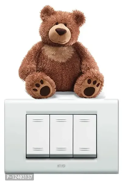 Pixel Print Vinyl Teddy Bear Wall Sticker, 11.81 x 11.81 x 0.39 Inches, Multicolour-thumb3