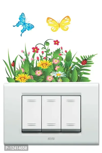 Madhuban Dcor Beautiful Grass Switch Penal Sticker for Decorate Your Home-thumb2