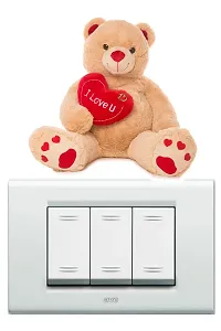 Pixel Print Vinyl Teddy Bear Wall Sticker, 11.81 x 11.81 x 0.39 Inches, Multicolour-thumb1