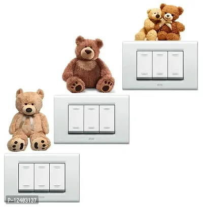 Pixel Print Vinyl Teddy Bear Wall Sticker, 11.81 x 11.81 x 0.39 Inches, Multicolour-thumb5