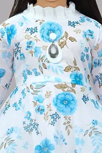 Fabulous Blue Georgette Printed Frocks For Girls-thumb3