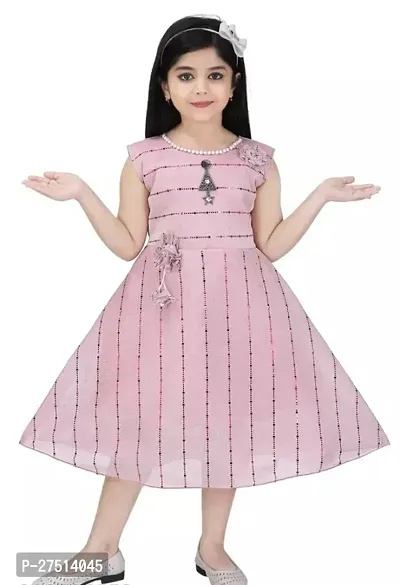 Classic Georgette Printed Frocks for Kids Girls-thumb0