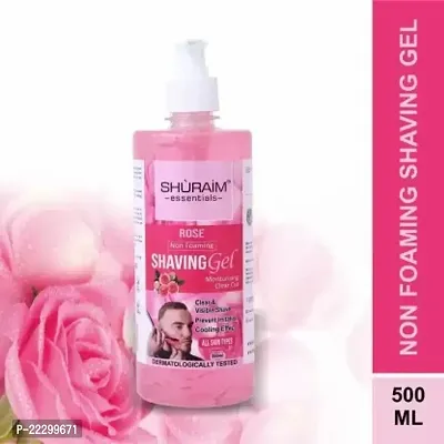 Shuraim Essentials Rose Shaving Gel Non Foaming Clear Cut (500 Ml)