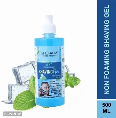 Shuraim Essentials Mint Shaving Gel Non Foaming Clear Cut Professional (500 Ml)