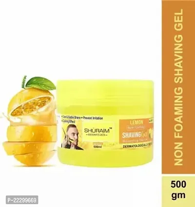 Shuraim Essentials Lemon Shaving Gel Non Foaming Clear Cut Professional (500 G)