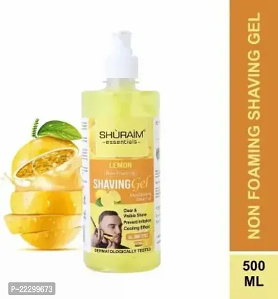 Shuraim Essentials Lemon Shaving Gel Non Foaming Clear Cut Professional (500 Ml)