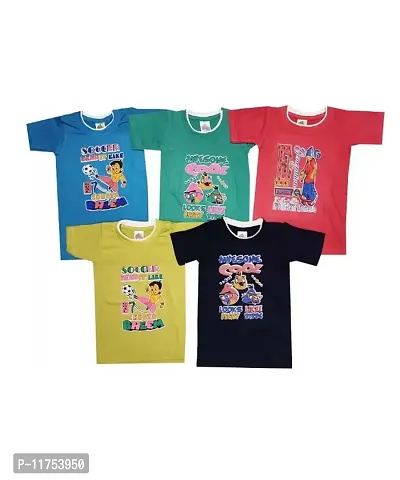 Girls Printed Pure Cott pack of 5  Multicoloured