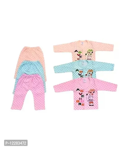 Baby Boys  Baby Girls Casual Shirt Pyjama  (Multicolor pack of 3 )