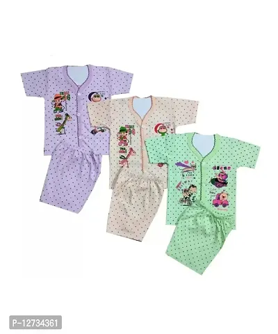 Baby Boys  Baby Girls Casual T-shirt Shorts (Multicolor) pack of 3