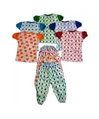 Baby Girls Casual T-shirt  Pyjama (Multicolor) pack of 5-thumb1