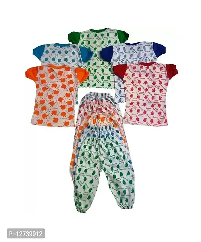 Baby Girls Casual T-shirt  Pyjama (Multicolor) pack of 5-thumb2