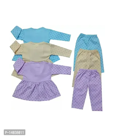 Baby Girls Casual Dress Pyjama Multicolour Pack of 3-thumb2