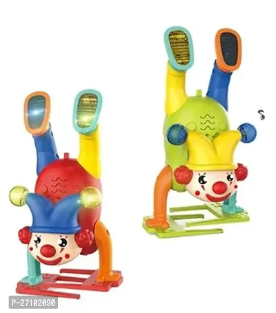 Designer Dancing Crazy Toy- Handstand Funny Cute Clown Joker Toys Dancing Toy Walking Clown Toy with Music and LED Light Upside Down Fun Moving Toy Babies Toddlers and Kids