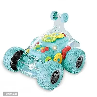 Designer Stunt Car for Kids Transparent Gear Simulation Stunt Car for Kids, 360 Degree Rotation Car Toy