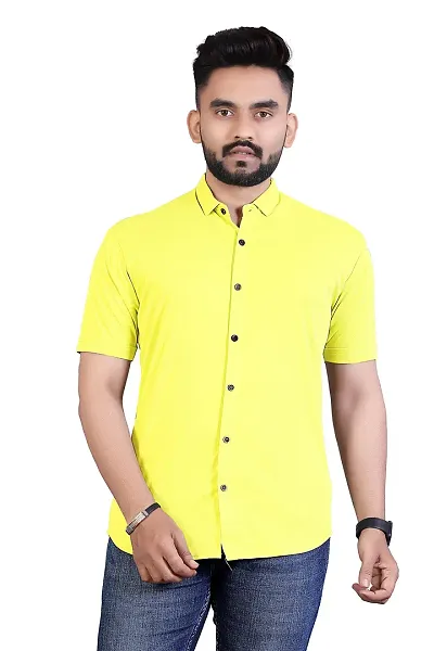 JEEVAAN-Men's Lycra Colour Shirt