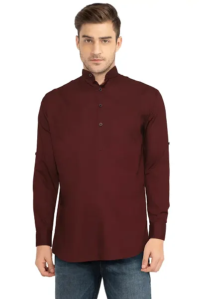 Men's Solid Short Length Kurta