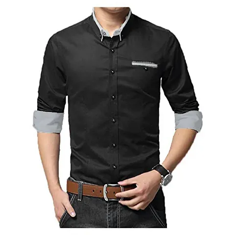 Men's Solid Slim Fit Casual Shirt