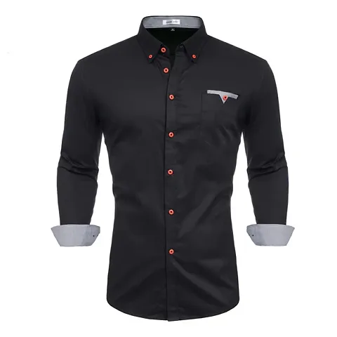 Stylish Solid Long Sleeves Casual Shirt For Men