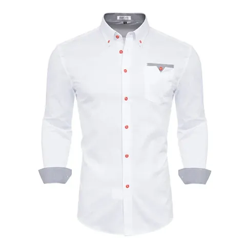 Men's Regular Fit Cotton Solid Casual Shirts