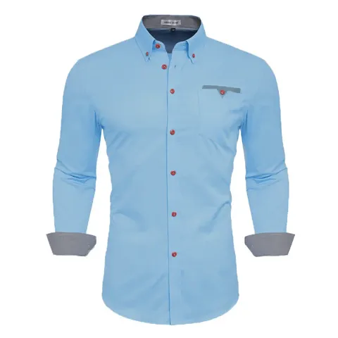 Men's Regular Fit Cotton Solid Casual Shirts