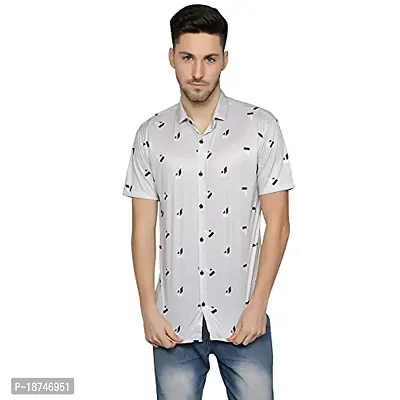 JEEVAAN - THE PERFECT FASHION Lycra Slim Fit Half Sleeve Casual Shirt