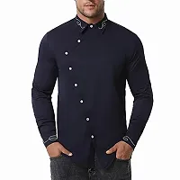JEEVAAN - THE PERFECT FASHION Men's Regular Fit Cross Style Casual Shirt-thumb1