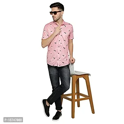 JEEVAAN - THE PERFECT FASHION Lycra Slim Fit Half Sleeve Casual Shirt-thumb2