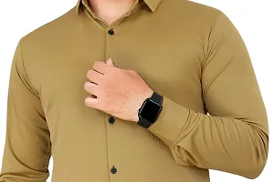 JEEVAAN - Men's Solid Slim Fit Lycra Casual Shirt @Stretchable-thumb2
