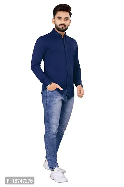 JEEVAAN - THE PERFECT FASHION Lycra Men's Regular Fit Formal Shirt-thumb3