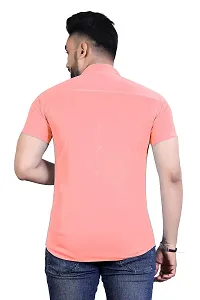 JEEVAAN-Men's Lycra Colour Shirt (Large, Light Orange)-thumb3