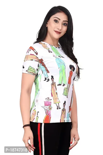 JEEVAAN-Women's Imported Lycra Mix Colour T-Shirt (XX-Large, Multicolor-1)-thumb3