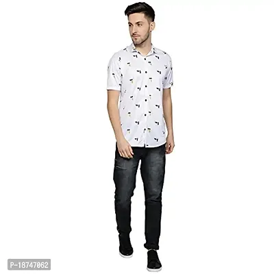 JEEVAAN - THE PERFECT FASHION Lycra Slim Fit Half Sleeve Casual Shirt-thumb5