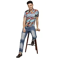 JEEVAAN - THE PERFECT FASHION Lycra Slim Fit Half Sleeve Casual Shirt-Digital Printed-thumb2