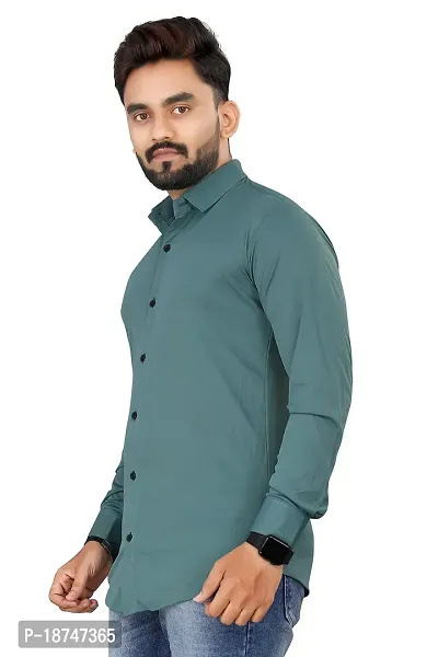 JEEVAAN - THE PERFECT FASHION Lycra Men's Regular Fit Formal Shirt-thumb5