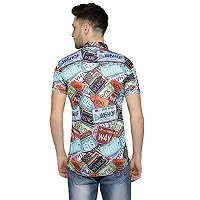 JEEVAAN - THE PERFECT FASHION Lycra Slim Fit Half Sleeve Casual Shirt-Digital Printed-thumb4