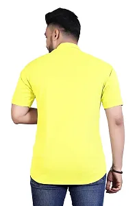 JEEVAAN-Men's Lycra Colour Shirt (Large, Yellow)-thumb1